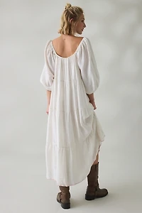 Daisy Street Goldie Floral Embroidered Tiered Maxi Dress