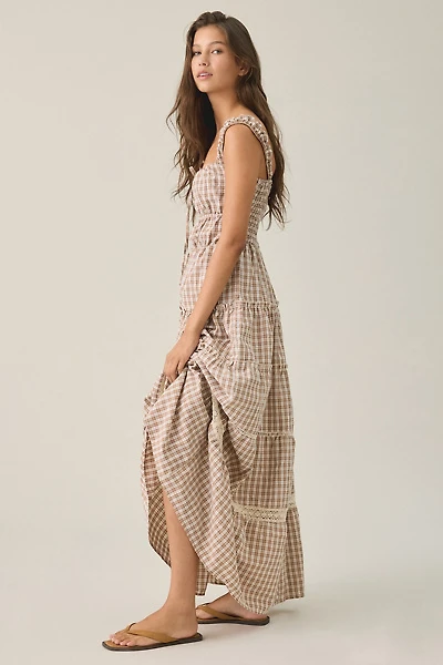 Daisy Street Mira Lace Trim Tiered Maxi Dress