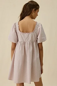 Daisy Street Orielle Puff Sleeve Babydoll Mini Dress