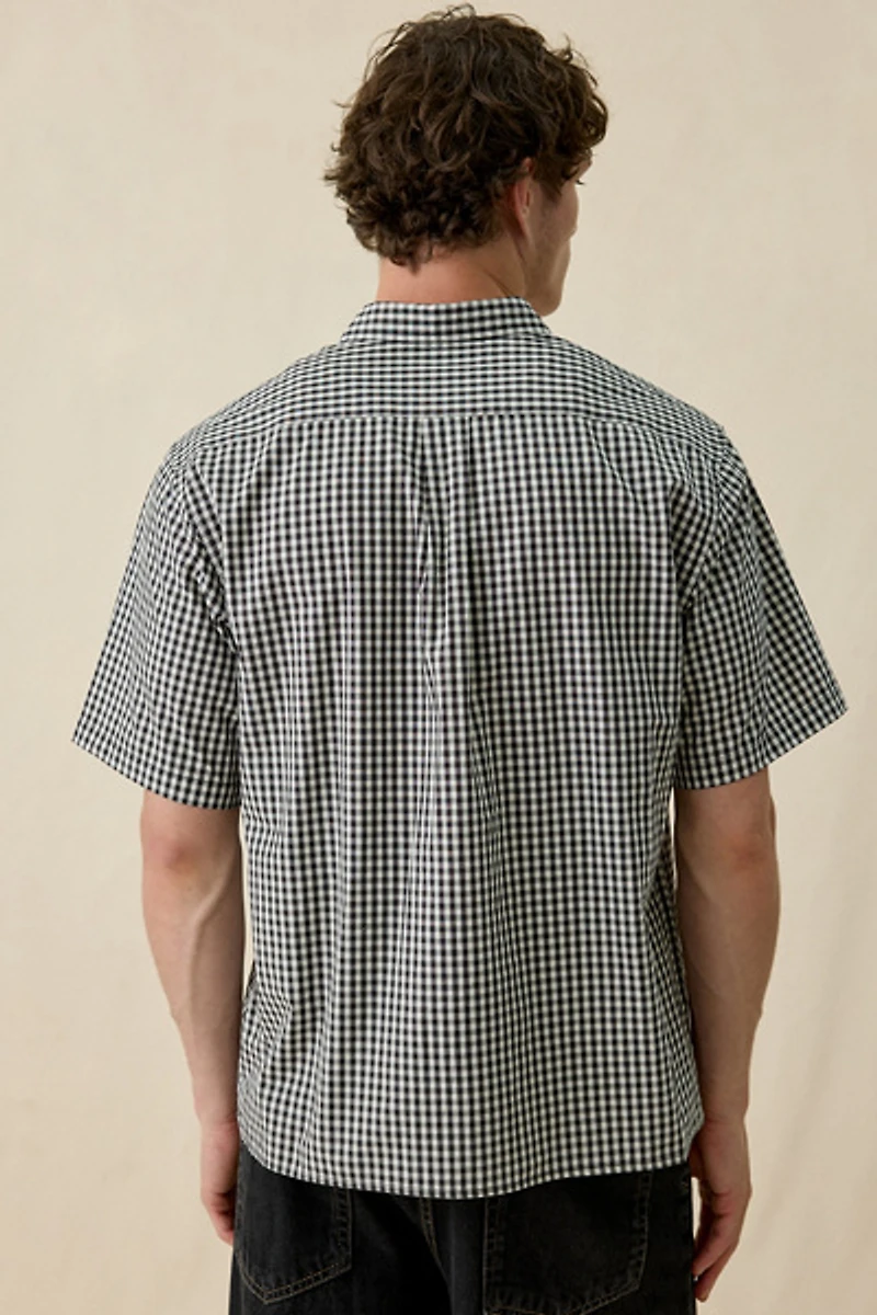 UO Boxy Poplin Short Sleeve Shirt