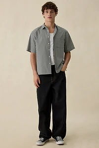 UO Boxy Poplin Short Sleeve Shirt