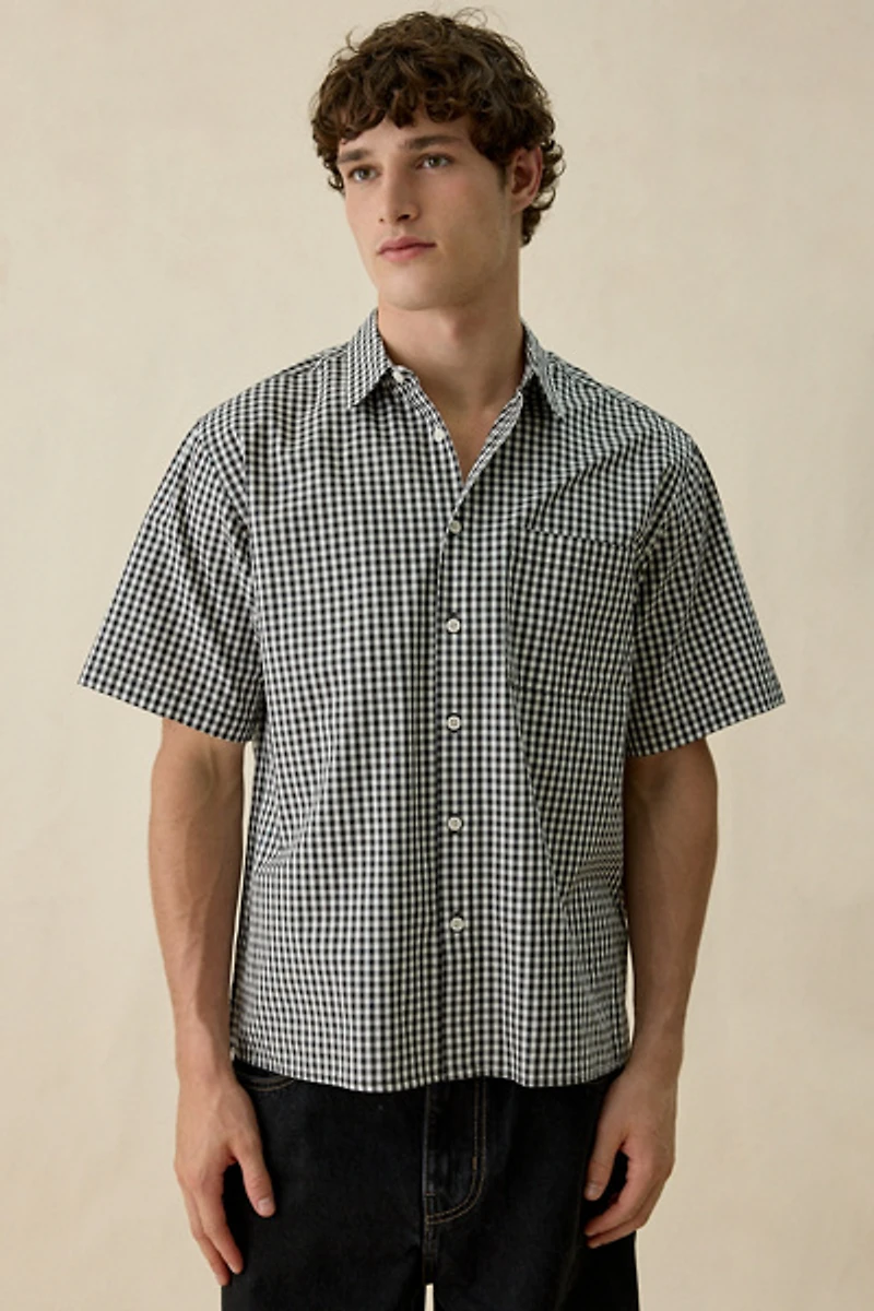 UO Boxy Poplin Short Sleeve Shirt