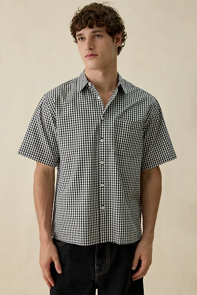 UO Boxy Poplin Short Sleeve Shirt