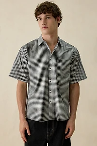 UO Boxy Poplin Short Sleeve Shirt