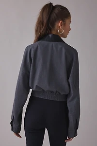 NIA Daniel Contrast Collar Bomber Jacket
