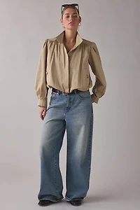 ASTR The Label Estero Gathered Sleeve Bomber Jacket