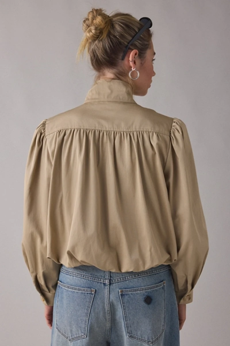 ASTR The Label Estero Gathered Sleeve Bomber Jacket