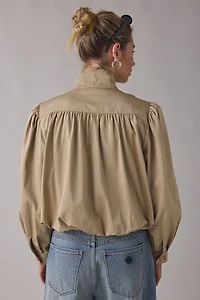 ASTR The Label Estero Gathered Sleeve Bomber Jacket