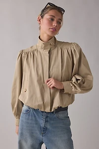 ASTR The Label Estero Gathered Sleeve Bomber Jacket