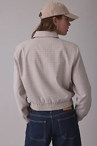 ASTR The Label Reid Plaid Collared Bomber Jacket