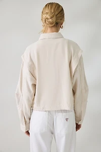 BLANKNYC Oyster Bar Linen Utility Jacket