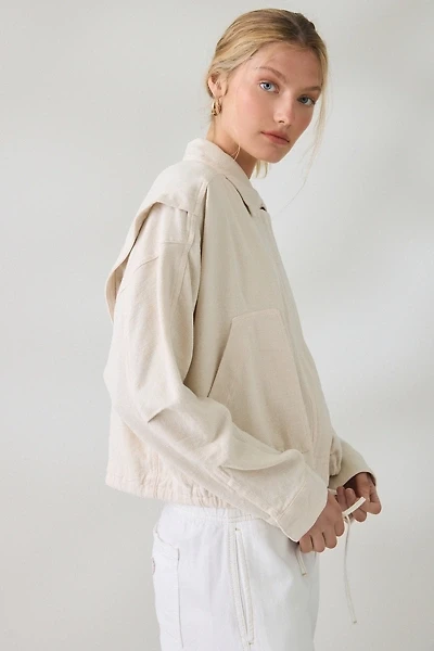 BLANKNYC Oyster Bar Linen Utility Jacket