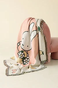 Miffy Fruit & Flowers Tapestry Throw Blanket