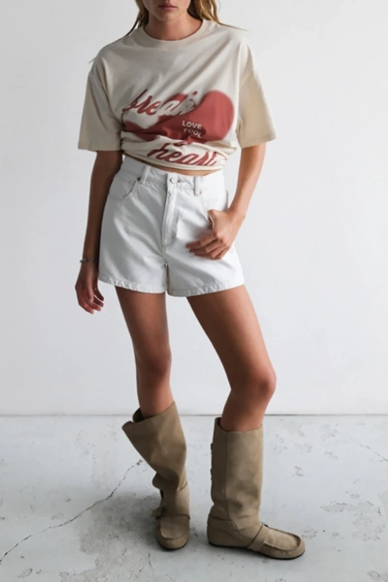 Abrand Venice Western White Short