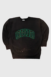 Vintage Champion Ohio Plaid Letter Crewneck Sweatshirt
