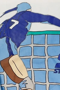 Vintage 1980s Starter Volleyball Graphic Pullover Jacket