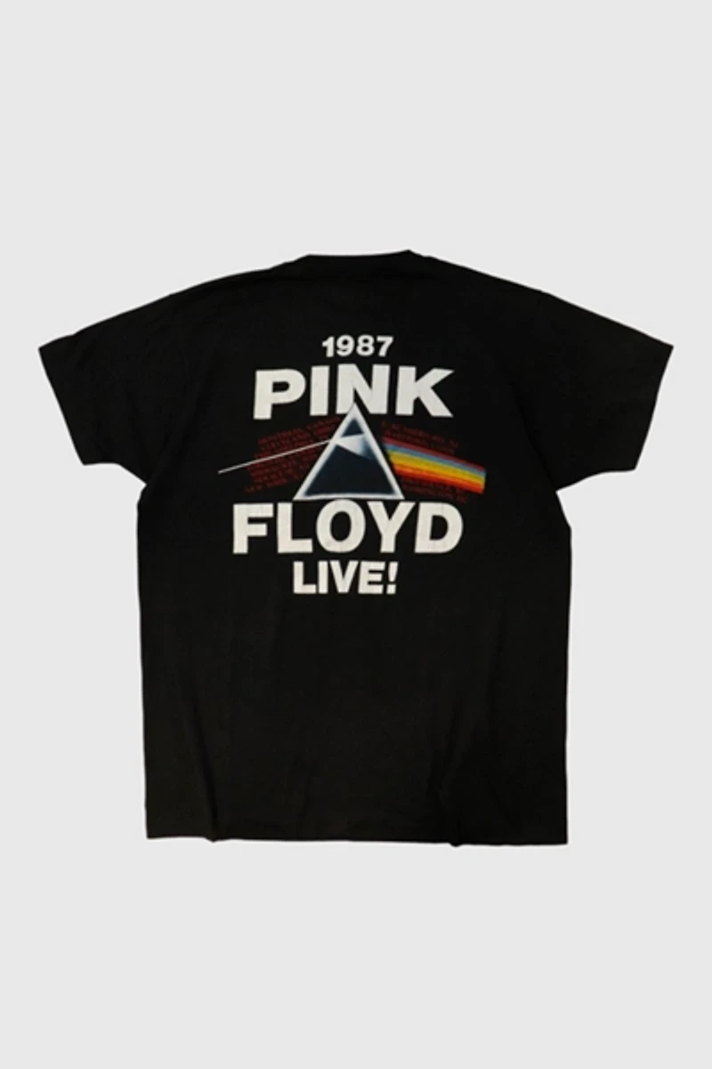 Vintage Pink Floyd 1987 Live Tour Graphic T-Shirt
