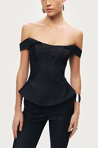 Nocturne Off-Shoulder Sculpted Bustier