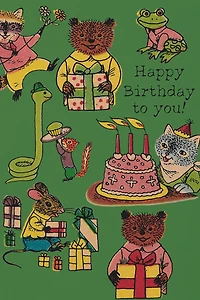 Red Cap Critter Wishes Greeting Card