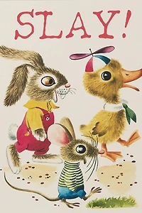 Red Cap Slay Buddies Greeting Card