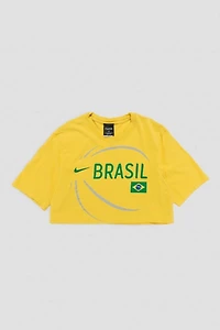 Frankie Collective Rework Brazil Team Soccer Crop Tee