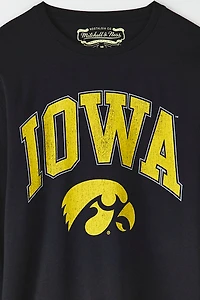 Mitchell & Ness NCAA University Of Iowa Arch Graphic Long Sleeve Tee