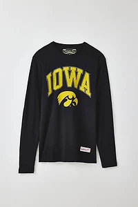 Mitchell & Ness NCAA University Of Iowa Arch Graphic Long Sleeve Tee