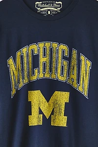Mitchell & Ness NCAA University Of Michigan Arch Logo Long Sleeve Tee