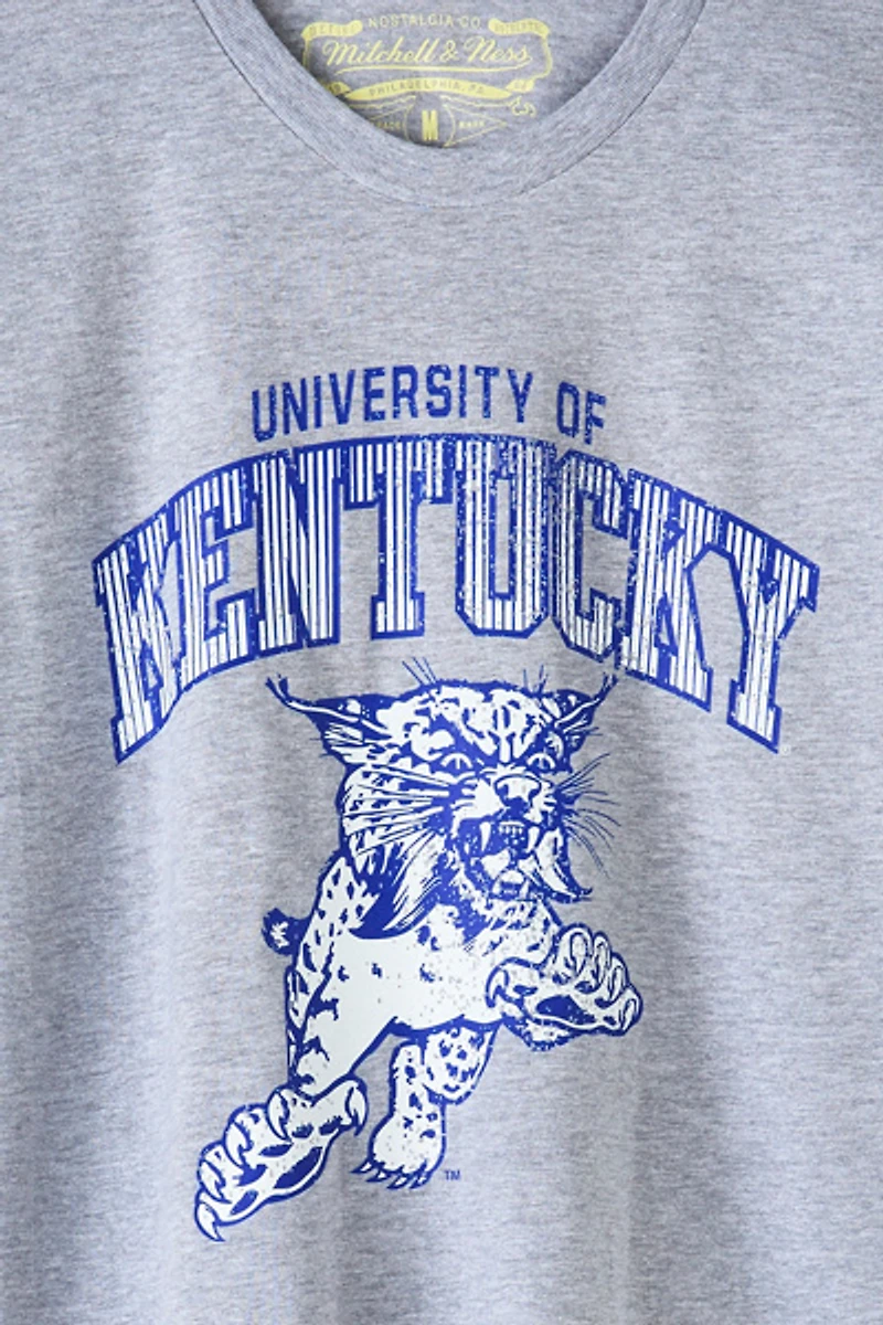 Mitchell & Ness NCAA University Of Kentucky Arch Logo Tee
