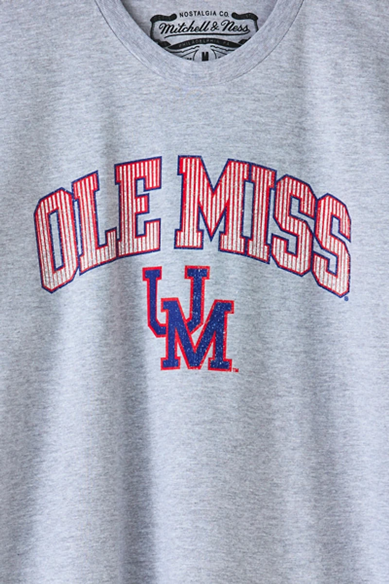 Mitchell & Ness University Of Mississippi Arch Graphic Tee