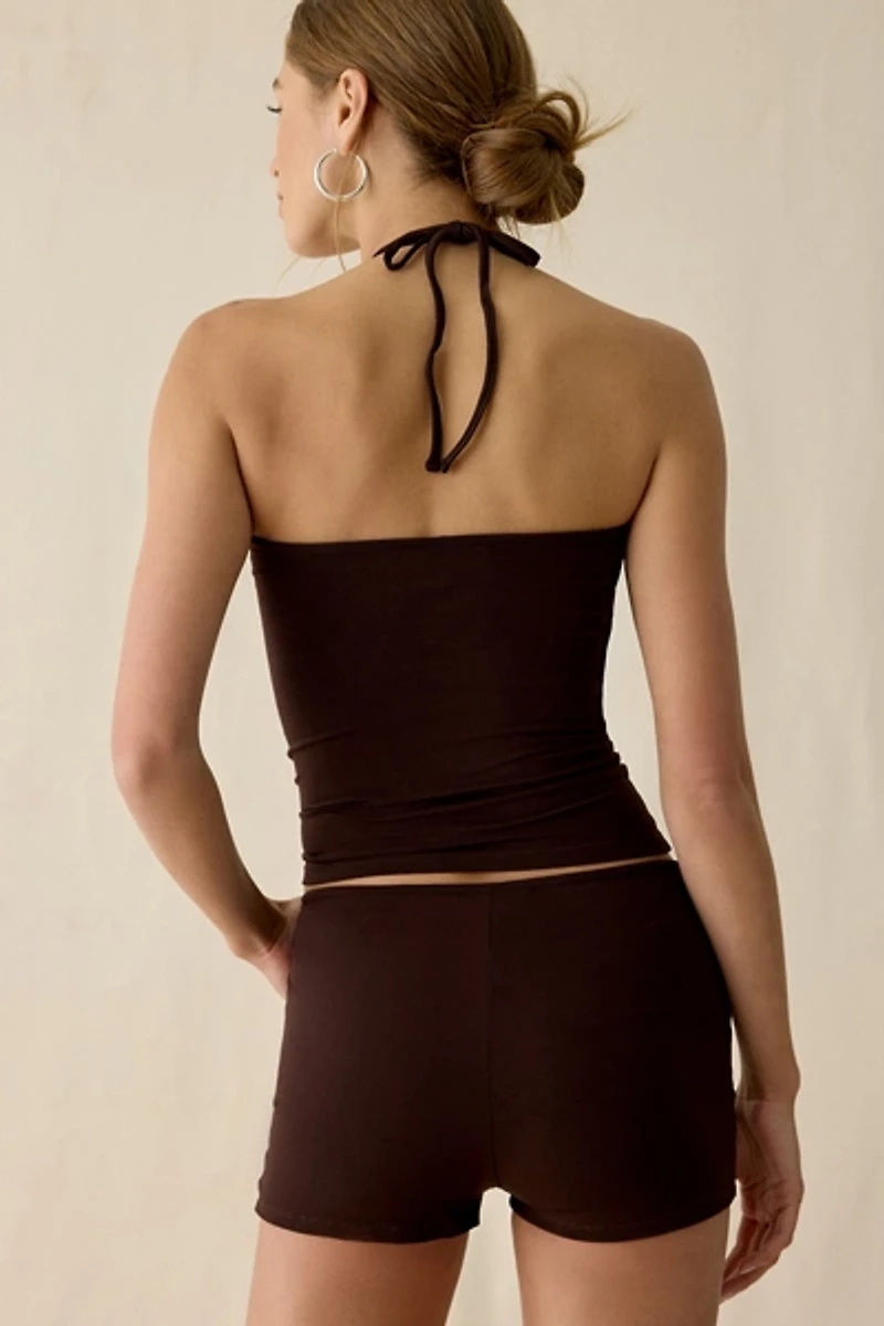 Motel April O-Ring Flower Cutout Micro Shorts