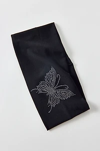 Flutter Flora Rhinestone Wide Knit Headband