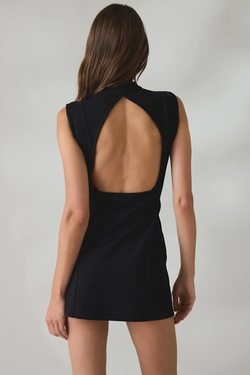 UO Right On Ponte Keyhole Cutout Mini Dress