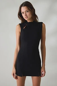 UO Right On Ponte Keyhole Cutout Mini Dress