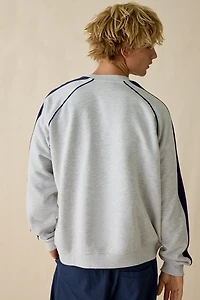 iets frans… Gothic Text Paneled Crew Neck Sweatshirt