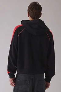 iets frans… Gothic Logo Paneled Full Zip Hoodie Sweatshirt