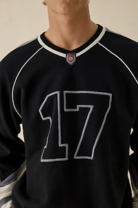 iets frans… Paneled Hockey V-Neck Sweatshirt