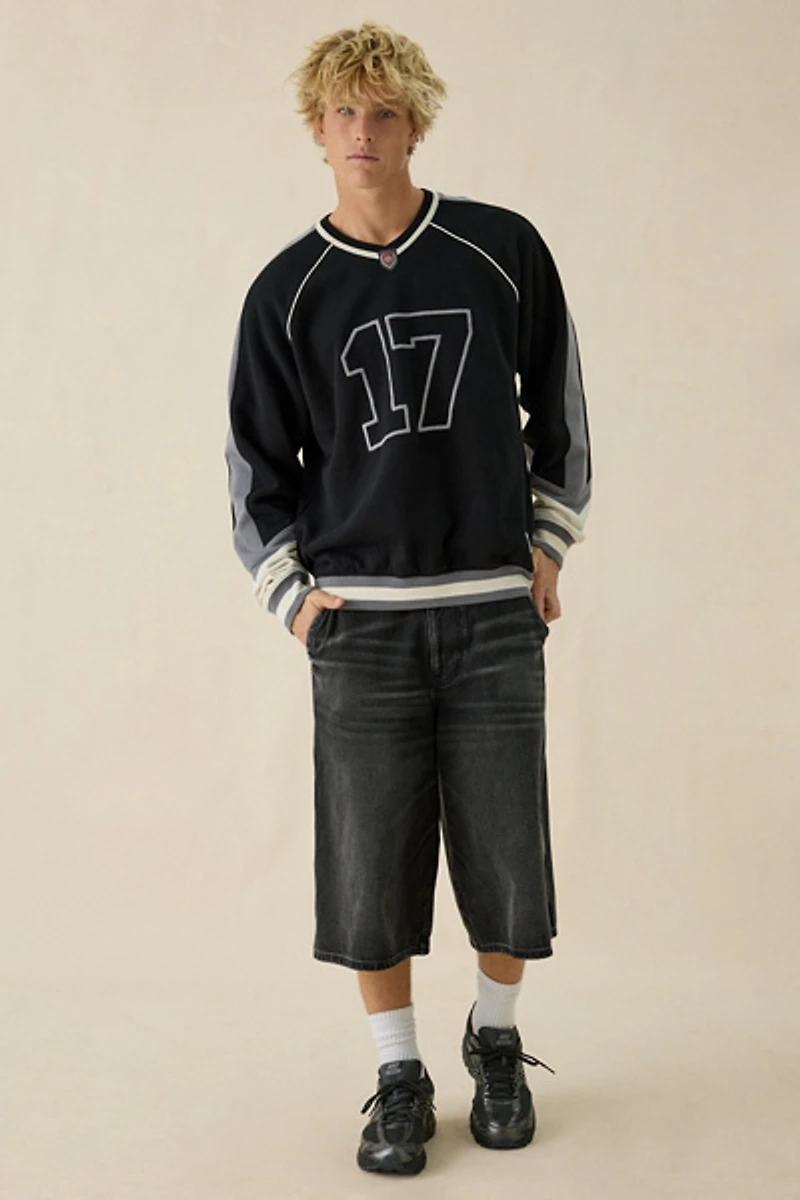 iets frans… Paneled Hockey V-Neck Sweatshirt