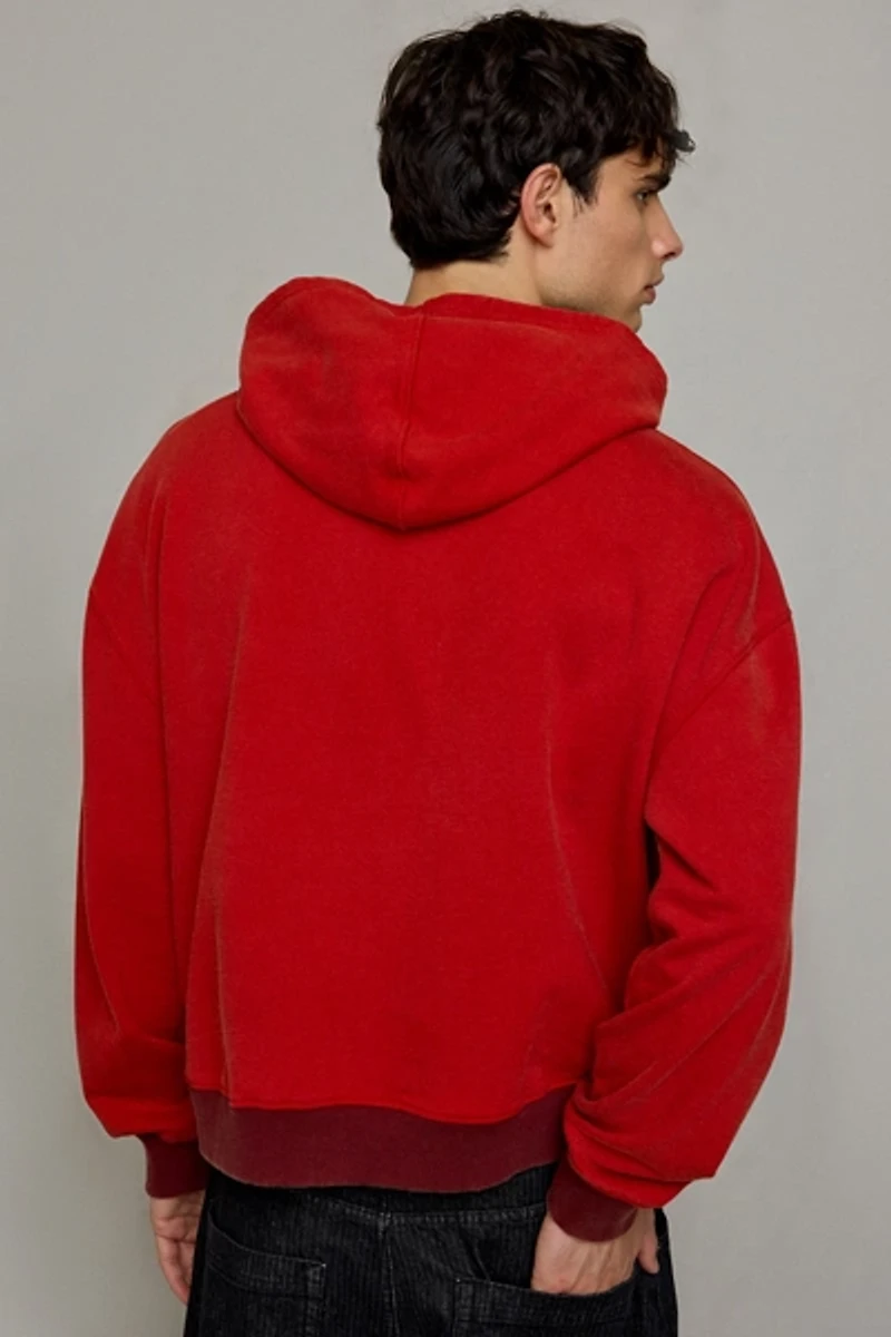 iets frans... Check Applique Logo Hoodie Sweatshirt