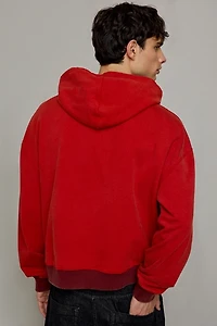 iets frans... Check Applique Logo Hoodie Sweatshirt