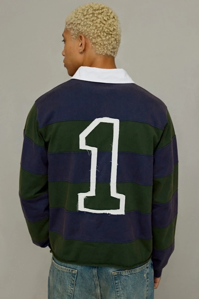 iets frans… Stripe Pattern Rugby Shirt