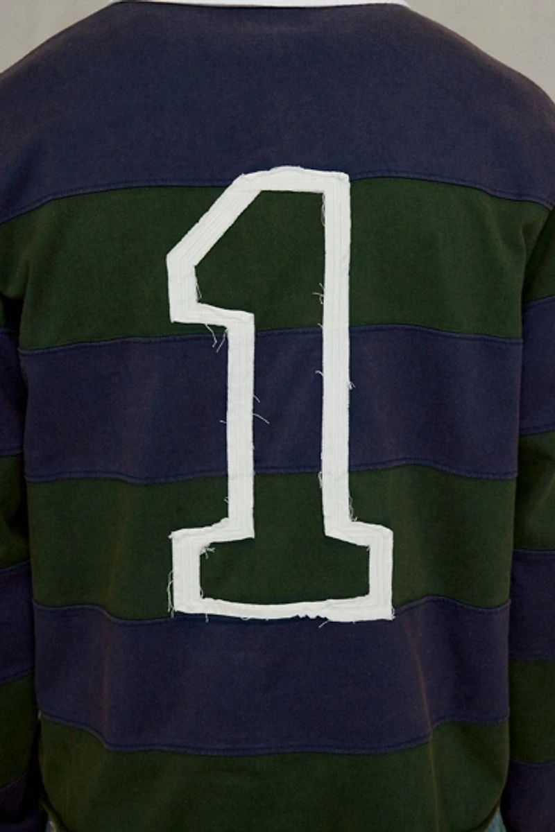 iets frans… Stripe Pattern Rugby Shirt