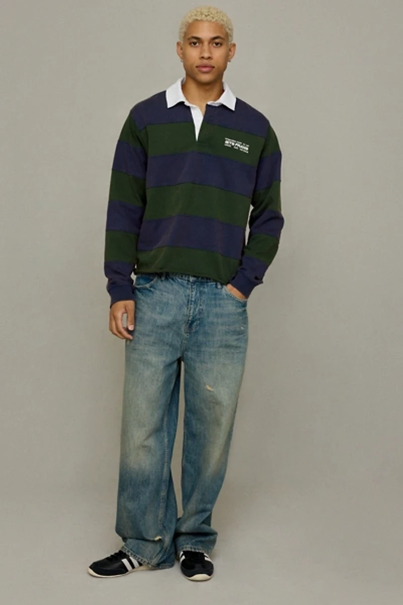 iets frans… Stripe Pattern Rugby Shirt
