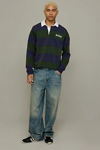 iets frans… Stripe Pattern Rugby Shirt