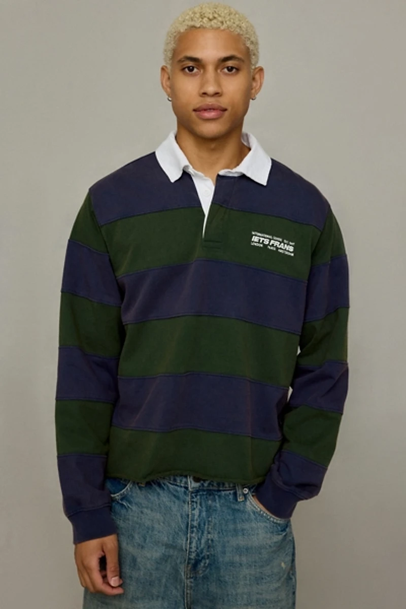 iets frans… Stripe Pattern Rugby Shirt