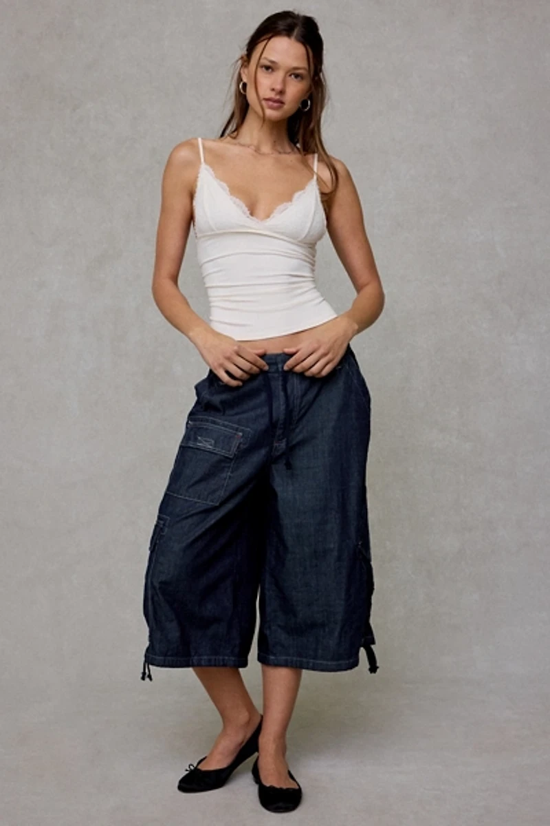 BDG Detroit Crop Pull-On Baggy Cargo Jeans