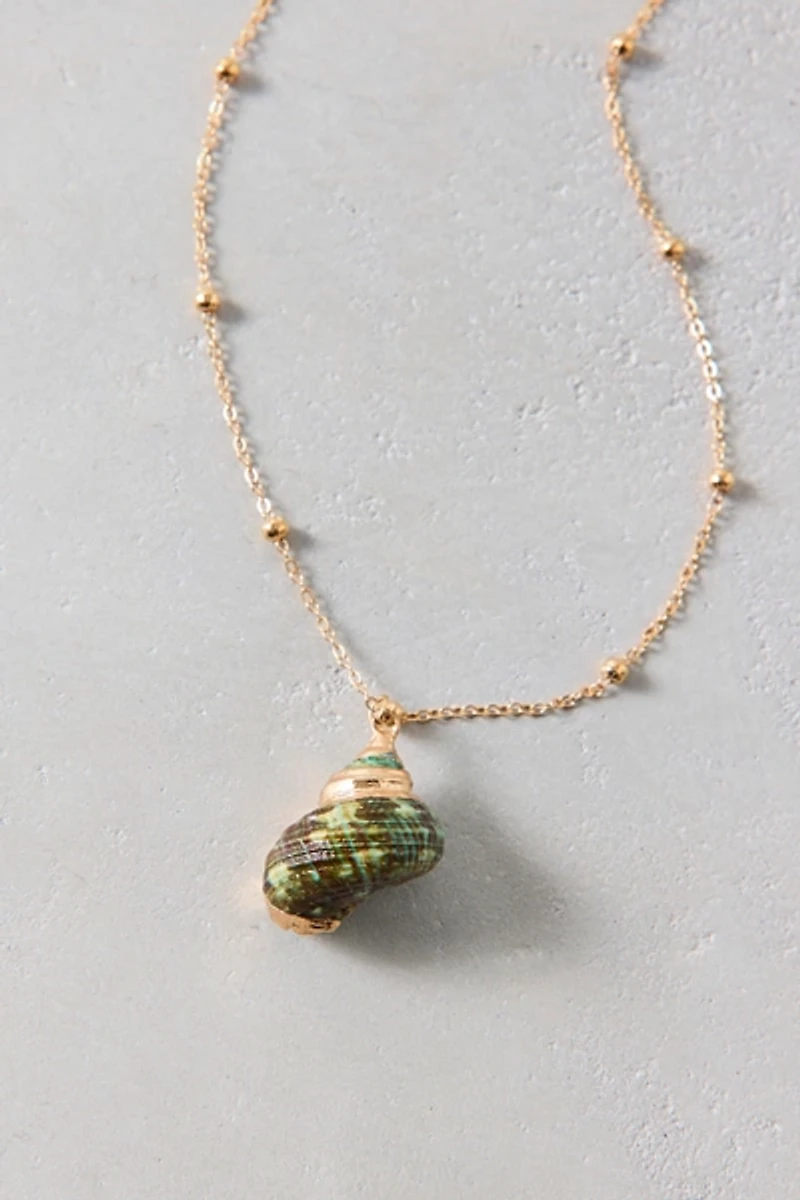 Gilded Shell Pendant Necklace