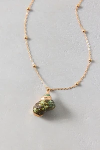 Gilded Shell Pendant Necklace