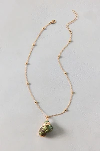 Gilded Shell Pendant Necklace