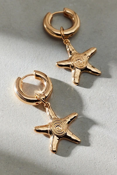 Catherine Dangling Charm Hoop Earrings